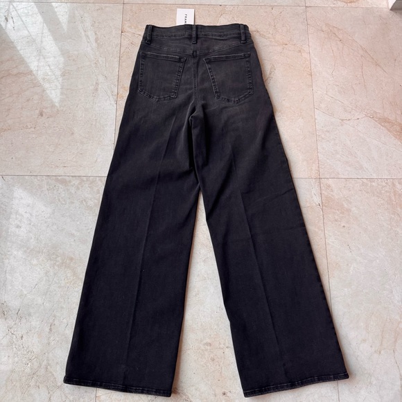 Frame Le Slim Palazzo Wide-Leg Black Jeans Size 28 - Picture 6 of 14